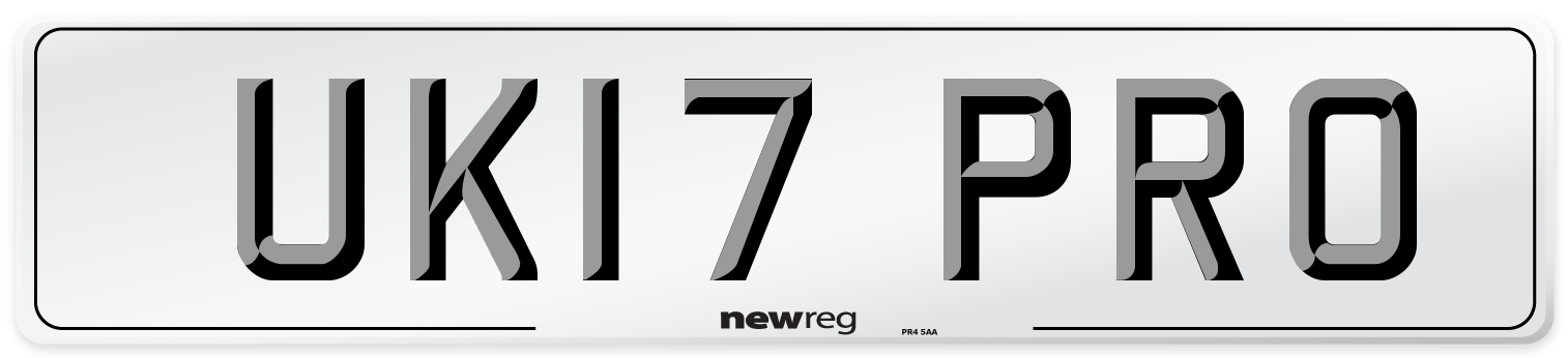 UK17 PRO Number Plate from New Reg